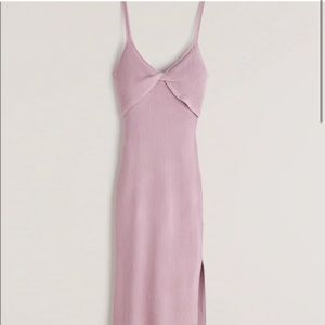 NWT Abercrombie Lavendar Ribbed Midi Dress